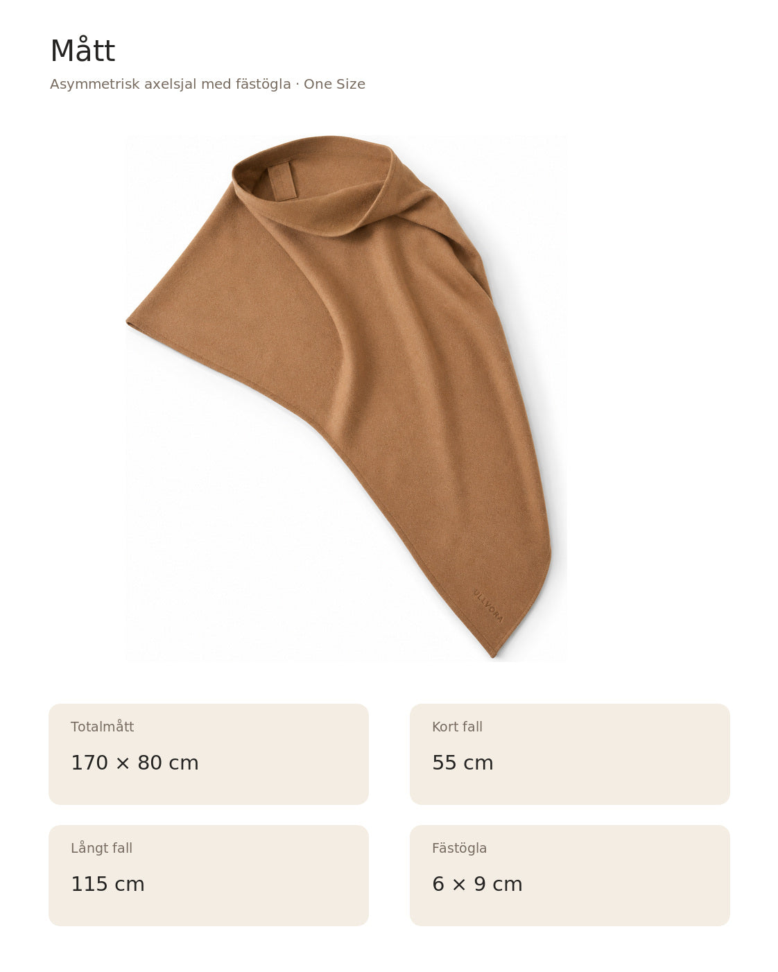 Asymmetrisk axelsjal med fästögla